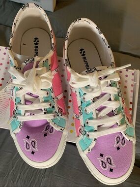 Superga 2750 Bandana Mix Sneakers in Pink, Teal & White